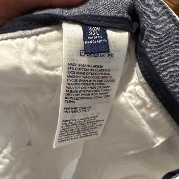 Nautica Classic Fit Cream Trousers - Picture 6 of 6